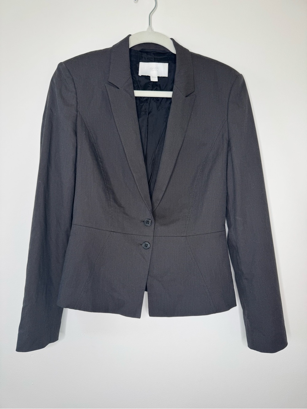 BOSS HUGO BOSS Micro-Pattern Tailored Suit Jacket Sz 6